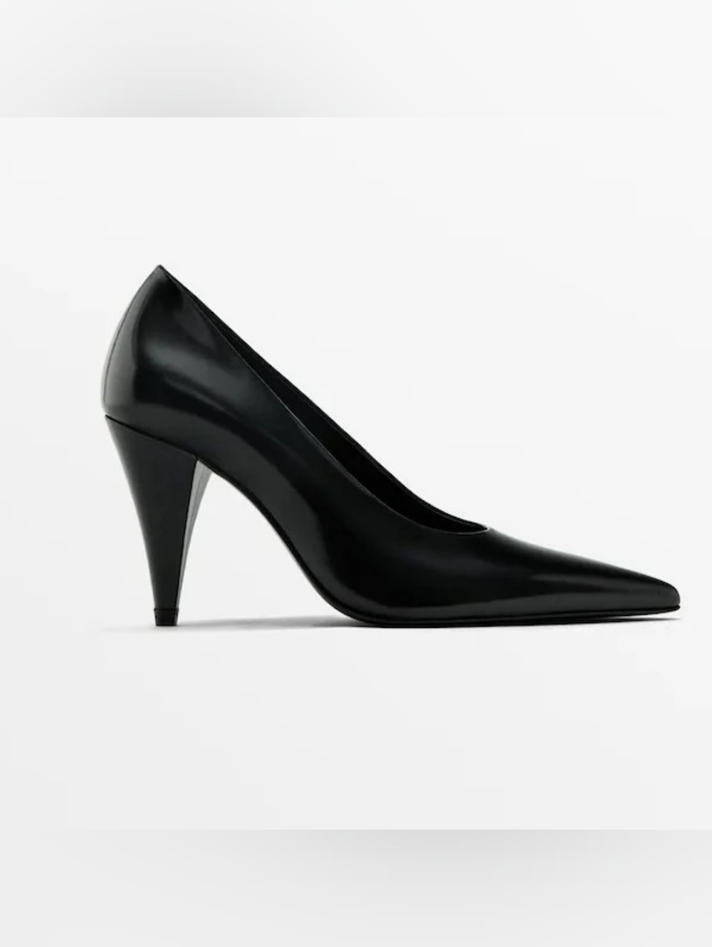 Massimo Dutti STUDIO | Pointed Toe Architectural Heel Pumps | 90s Minimalism